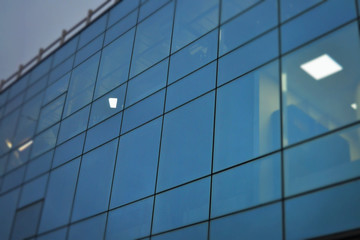 Fototapeta premium Office window blue.