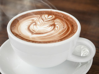 Coffee cup, A cup of hot latte coffee