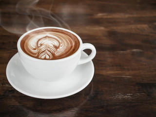 Coffee cup, A cup of hot latte coffee