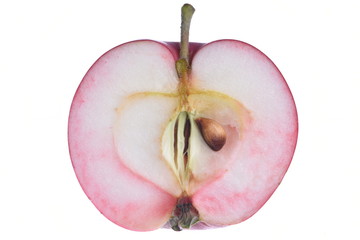Half apple isolated on white background
