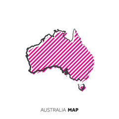 Australia vector country map. Map outline with dots.