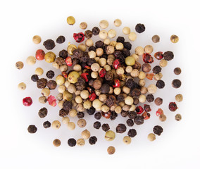 Peppers on white background