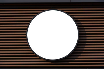 Signboard shop Mock up Circle shape