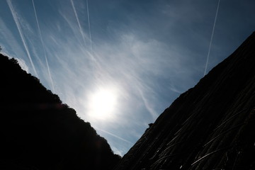 Himmel Texturen und begrenzende Wand oder Flächen