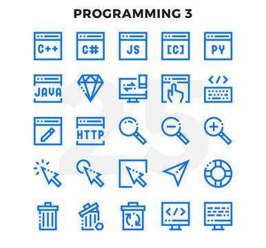 Dashed Outline Icons Pack for UI. Pixel perfect thin line vector icon set for web design and website application.
