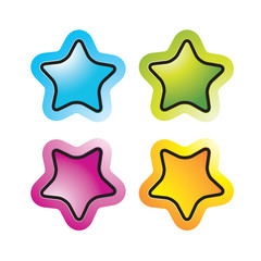 colorful stars vector illustration