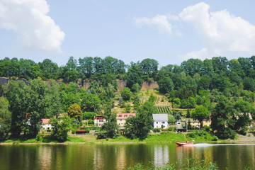 Obraz premium View on the river Elba in Germany