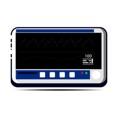 computer heart medical tool vector in modern style, vector illustration