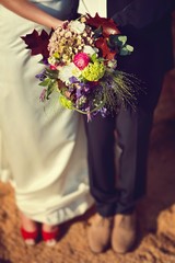 Fresh flowers' wedding bouquet