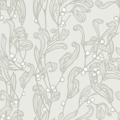 Floral seamless pattern. Flowers illustration. Art nouveau