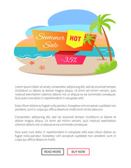 Summer Hot Sale Web Page, Vector Illustration