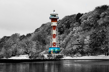 Wittenbergener Leuchtturm im Schnee