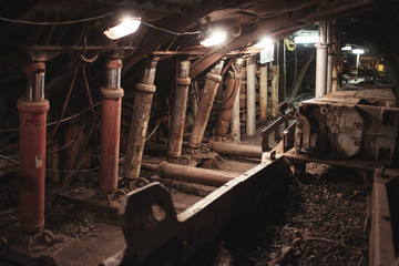Fototapeta na wymiar Coal mine interior