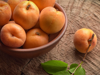 Natural dessert from ripe fruits apricots