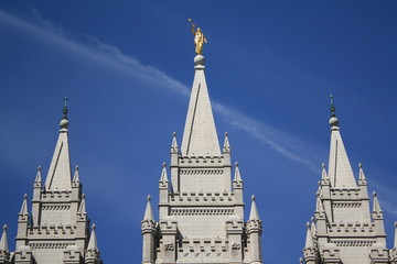 Fototapeta na wymiar Salt Lake City Utah LDS Mormon Temple