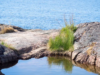 Small lagoon near an ocean