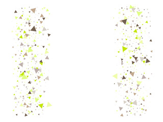 Blast Glass Shatter Memphis Vector Frame. Triangle Fragmentation Particles Explosion Border Design. Breakage Fast Moving Fragments Exploding Glass Frame. Shattered Fragments Burst Explosive Background