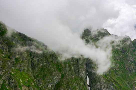 mountainous landscape on a cloudy summer day. beautiful nature scenery on high altitude