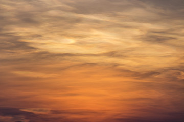 Fototapeta na wymiar Sky background : Golden sky with slightly cloud
