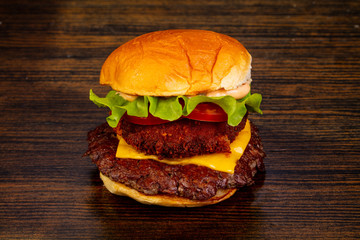 Tasty hot burger