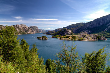 Naklejka premium Skandinavien Norwegen - Fjordlandschaft