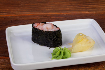 Nigiri sushi sweet prawn
