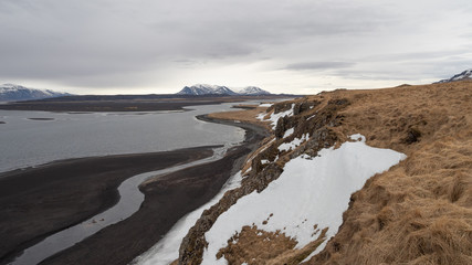 Black beach around Hvitserkur, Iceland