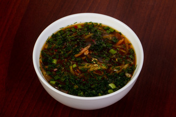 Russian Okroshka soup