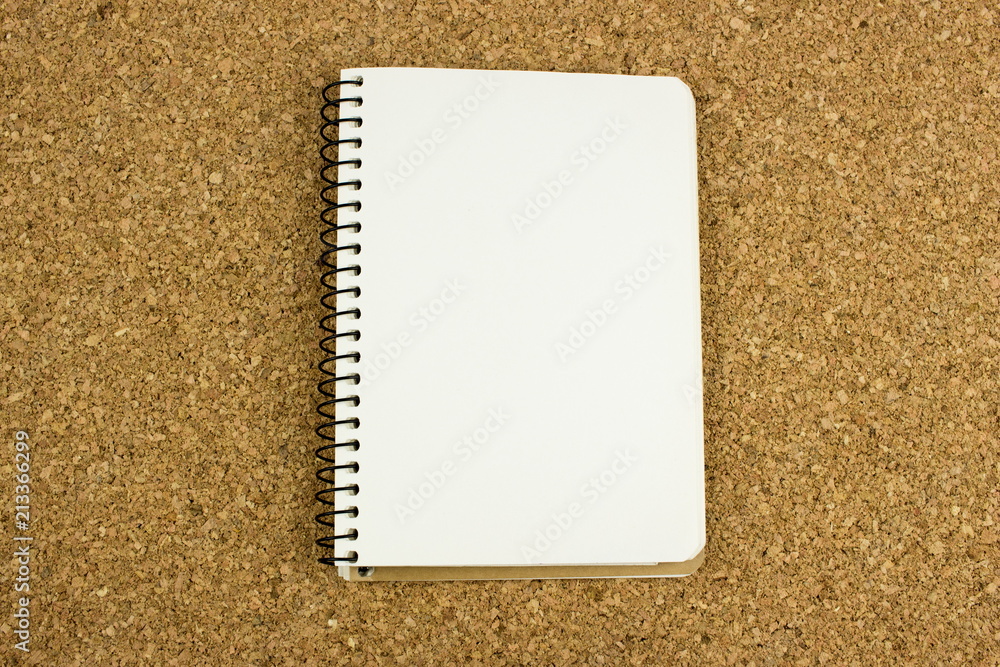 Poster white notepad on a table. free space for your text and design. office and education concept