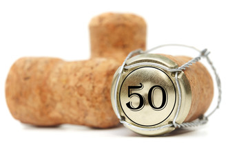 Cork on white background. 50