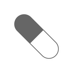 Oval pill. Vector icon.