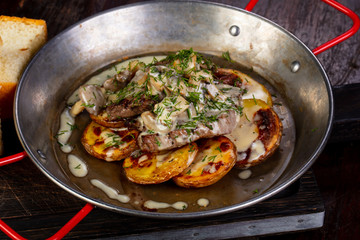Roasted pork with potato