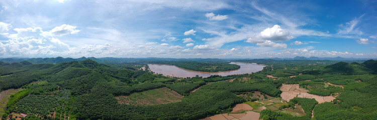Fototapeta na wymiar Panoramic view of Maekhong river