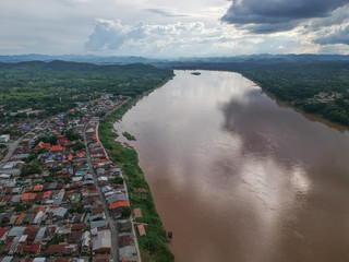 Panoramic view of Chaing Khan and Maekhong river