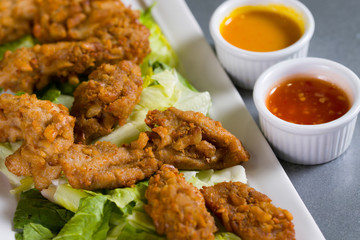 Close up shot of chicken wings