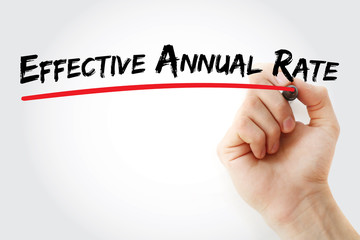 EAR - Effective Annual Rate acronym, business concept background