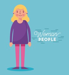 people woman man character