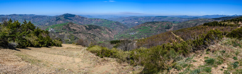 Aerial view in Saint James's Way, Spain