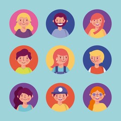 people woman man character