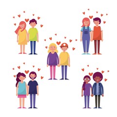 people woman man character