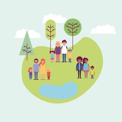 Fototapeta premium people activity park
