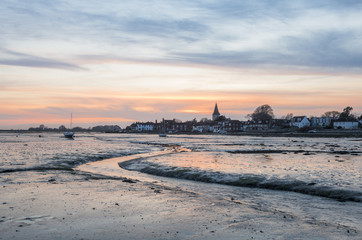 Sunset looking over the creek at Bosham in West Sussex.