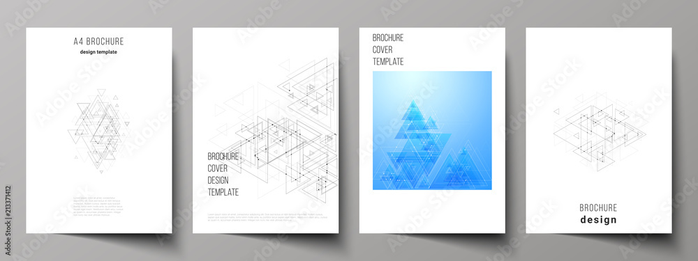 Poster the vector editable layout of a4 format cover mockups design templates for brochure, magazine, flyer