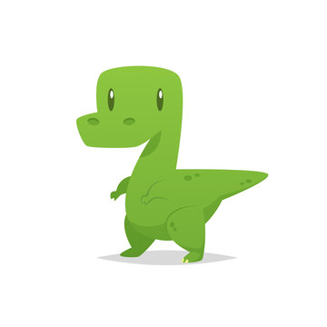 Cute cartoon dinosaur vector