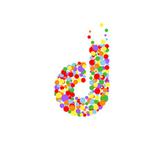 d-letter from colored bubbles. Bubbles design. Vector illustration. - 213374669