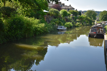 Canal en été à Bath, Angleterre