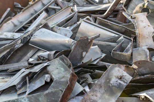 Blechabfall auf einem Recyclinghof