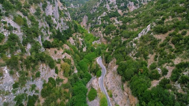 Peloponnese mountains aerial view, Greece