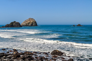 Calm Seas Along the Pacific Coast Highway in Northern California