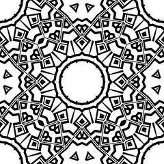 vector illustration. pattern with floral mandala, decorative border. design for print fabric, super bandana